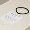 MG0020 HELA 4 MM SVART Onyx armband Natural Mini Gemstone Jewelry New Design Handgjorda Yoga Mala2856