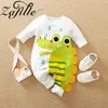 Barboteuses ZAFILLE mignon bébé vêtements garçon vêtements de nuit pour borns dessin animé dinosaure bébé barboteuse printemps salopette pour enfants enfant en bas âge fille combinaison 230720