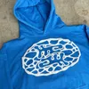 Heren Hoodies Print Hoodie Y2k Kleding Blauw Retro High Street Losse Truien Oversized Sweatshirts Streetwear Harajuku In