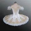 White Gold Fairy Doll Pancake Platter Performance Tutus Women Classical Ballet Stage Costumes Adult Professional Ballet Tutu155s