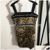 Basic Casual Jurken Sexy Leopard Designer Summer Sling Elatsic Dress 100% Cotton Ladies Letter Slim Drop Delivery Apparel Womens C Dhqrt