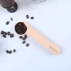スプーン1pc木製ミニティーコーヒースクープ調味料キャンディースパイスバスソルト