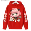 Hoodies sweatshirts ana forger sevimli kızlar hoodies karikatür casus x basılı çocuklar sweatshirt hoodies çocuk giyim kızları bahar sonbahar ceket t230720