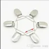 Whole- shipping 100pcs / lot Lead Metal Suspender Paci Pacifier Ruban Clips Holder Plastic Insert 323