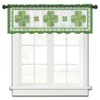 Gardin St. Patrick's Day Green Four-Leaf Clover Kök gardiner Tulle Sheer Short Bedroom Living Room Home Decor Voile Drapes