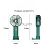 Portable Air Coolers Portable Fan Handheld Mini Electric Fan med digital display USB -laddningsbara små kylfläktar för hemcamping utomhusresor x0729