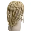 16 inches Indian Virgin Human Hair Hairpieces 8x10 Toupee Blonde #613 Dreadlocks Full Lace Unit for Black Man Dreadlocks Lace Topper for Black Woman