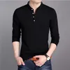 Polos Polos Chinese Style stoi biała koszula polo Mężczyźni Wysokiej jakości wiosenne koszule z długim rękawem Casual Streetwear Blouse 230720