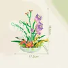 Blocks City Creative Flower Series Series Tulip Table Decoration Micro Building Bluks