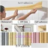 Wall Stickers 3D Foam Waterproof Self-Adhesive Wallpaper Border Decor Removable Sticker Trim Line Decorations1 Drop Delivery Home Gar Dhaes