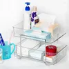 Storage Bags Bathroom Organizer Under Sink 2 Tier Pull Out Shelf Drawer Clear Slide Cabinet & Countertop Pantry