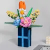 Blöcke 2023 DIY Daisy Rose Anordnung Blume Romantische Baum Haus Montage Bausteine Klassische Modell Bricks Sets Kind R230720