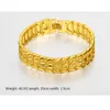 Bangle Hoyon 24K Pure Gold Color Watch Armband för män Dragon Mönster Charms Bangles Male Gentleman Chain Wedding 999 Fina smycken 230719