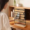 Jewelry Pouches 6-Tiers Earring Holder Earrings Display With Wood Stand Ear Stud Holders