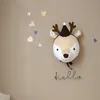 Doll House Accessories Kids Room Decoration Elephant Deer Unicorn 3D Animal Head Wall Hanging Decor For Children Nursery Baby Girl Gift 230719