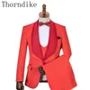 Mäns kostymer blazers thorndike olika färger en knapp brudgum tuxedos sjal lapel groomsmen man mens bröllop tre stycken 230720