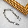 Bangle Foxanry Silver Bracelet Fashion Retro Пара простая пряжка для ремня Толстую цепь рок -вечеринка подарки 230719