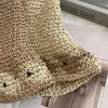 Wide Brim Hats Flower Design Summer Women Bucket Hat Foldable Crochet Sun Sunshade Holiday Beach Wholesale