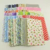 Kleidungsstoff-Stash-Patchwork-Bündel Baumwoll-Twill Nähen zum Quilten Baby-Lätzchen Tilda-Puppe 10 cm x 12 cm zufällige Farbmaterialien225Z