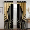Curtain Customize Size Vintage Luxury Gold Black Thin Windows Curtains For Living Room Bedroom Home Decor 2 Pieces