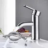 Badrumsvasker kranar rostfritt stål och kall kran köksbänk tvättbassäng toaletttillbehör