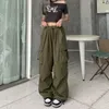 Damenhosen im Sommer Cargo Frauen Plus Size Baggy Streetwear Hip Hop Jogger Jogginghose Kordelzug Lose Hose mit weitem Bein 230719