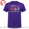 Mannen T-shirts Vintage Verontruste In 1969 Verjaardagscadeau Shirt Mannen Retro Gemaakt T-Shirt Aankomst Zomer Kleding Casual TeeShirt