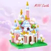 Blocs Mini Château Blocs de Construction Conte de Fées Château Église Micro Blocs DIY Jouets Briques Construction Jouets pour Filles Cadeaux D'anniversaire R230720