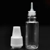 Novos frascos de plástico FDA transparentes 10ml vazios E frascos conta-gotas com triângulo à prova de crianças tampas de tamper pontas de agulha óleo EJUICE 10ml Ofjpi