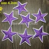 WL Новое прибытие 50 шт. Фиолетовый цвет маленькие звездные вышитые пятна железо на мультипликационном мотиве Applique Embroidery Accessy271Q