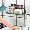 Storage Holders Racks Foldable Wall Organizer Rack Bathroom Accessories Holder Shelf Kitchen Spices Stand Adhesive Punch Drop Deli Dhbfb