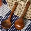 Spoons Kitchen Long Handle Wooden Dessert Rice Soup Spoon Teaspoon Cooking Utensil Wood For Mixing