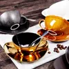 Pires de xícara de café de cerâmica estilo europeu para restaurante doméstico chá da tarde caneca de café preto conjunto de xícara de chá 243z