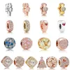 26 Style DIY Pęzie 50pcs Lot Róż Rose Gold European European Mixed Charm Bead Fit Pandora Charms Bransoletka dla kobiet DIY Jewelry Ship295L
