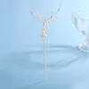 Chains FoYuan Silver Color Chinoiserie Necklace Ancient Hanfu Chain Gold Multi Layer Plum Blossom Fairy Irregular Jewelry