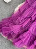 Jupes TIGENA Tutu Tulle longue 2023 automne coréen solide une ligne taille haute maille à plusieurs niveaux Maxi jupe femme Faldas esthétique 230720