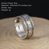 Buddha Heart Sutra Ring 925 Sterling Silver Jewelry Lucky Vajra per uomo e donna Gioielli New Lucky Ring292U
