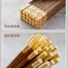 Chopsticks 10Pair Chinese Style Hushåll Köksbeteckna Stick Alloy Catering redskap Sushi Sticks Non-Slip