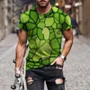 Mens TShirts Retro Abstract Pattern Printed Tshirt Colorful Top Harajuku 3D Patch Work Casual Street Clothing Short Sleeve Daily Wear 230720