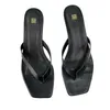Toteme Designer Shoes Ins sal do salto chinelos de couro gatinho de dedo do pé da moda Sandálias chinelas de renda Flips-flops
