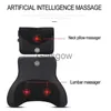 Seat Cushions JINSERTA Car Massage Neck Support Pillow Seat Back Support Headrest Pillow Simulation Human Massage Travel Pillow Accessories x0720