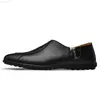 Zapatos de vestir Zapatos de cuero para hombre Marca de lujo 2019 Italiano Casual Mocasines para hombre Mocasines Resbalón transpirable en zapatos de conducción negros Tallas grandes 38-47 L230720