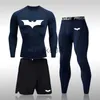 Herren-Trainingsanzüge, Herren-Laufsportanzug, MMA Rashgard, männlich, schnell trocknend, Sportbekleidung, Kompressionskleidung, Fitness-Trainingsset, Thermo-Unterwäsche J0721