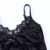 Women's Tanks Women V-neck Lace Straps Tank Top Velvet Black Camisole Summer Gothic T-shirt Vest Corset Crop Female Partywear