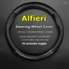 Steering Wheel Covers No Smell Thin For Alfieri Cover Genuine Leather Carbon Fiber 2013 2014 2023