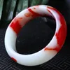 Bangle Hetian Jade Ploating Red и White Bracelet271C