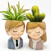 Herramientas para pasteles pareja maceta planta molde de silicona diy hacer resina jarrón de hormigón mini bonsái cactus hogar boda decoración herramienta 230719