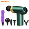 Helkroppsmassager Rlesmen Mini Massage Gun Head Attachment Vibrator för kvinnor Deep Tissue Porcussion Portable Muskel Fascial Gun Neck Body Massage 230720