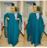 Etniska kläder 2023 Summer Loose African Chiffon Maxi Dress for Women Elegant Lady Wedding Evening Party Gown Plus Size Kaftan Casual