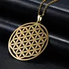 Kettingen Mode Vrouwen Vintage Flower Of Life Hanger Heilige Geometrie Zilveren Ketting Ketting261t